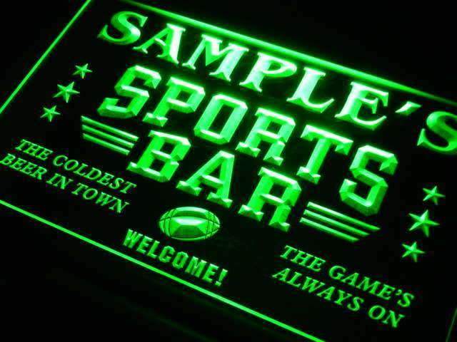 Personalized Sports Bar LED Light Sign - LED Gift Works
