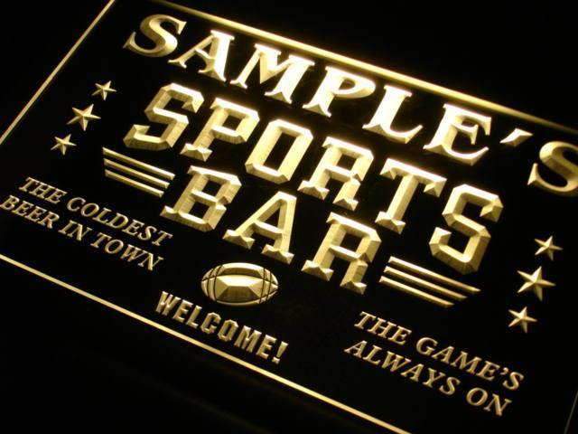 Personalized Sports Bar LED Light Sign - LED Gift Works