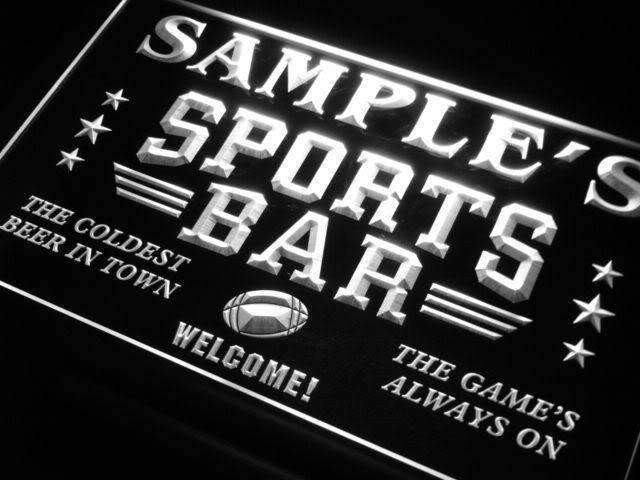 Personalized Sports Bar LED Light Sign - LED Gift Works