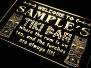 Personalized Tiki Bar LED Light Sign - LED Gift Works