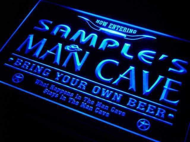 Personalized Western Man Cave LED Light Sign - Way Up Gifts
