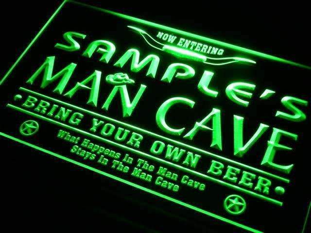 Personalized Western Man Cave LED Light Sign - Way Up Gifts