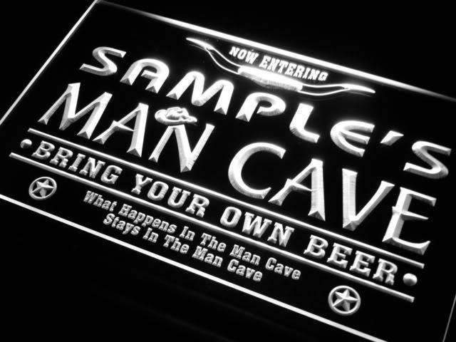 Personalized Western Man Cave LED Light Sign - LED Gift Works