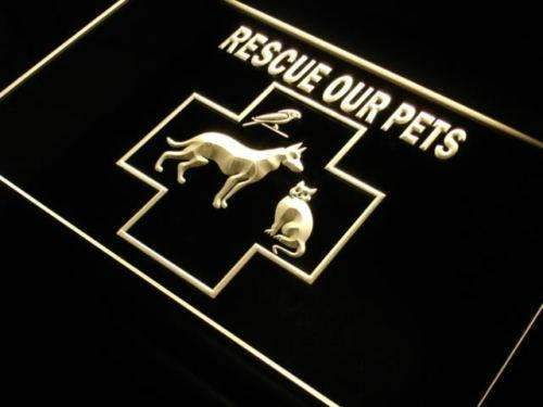 Pet Rescue LED Light Sign - LED Gift Works