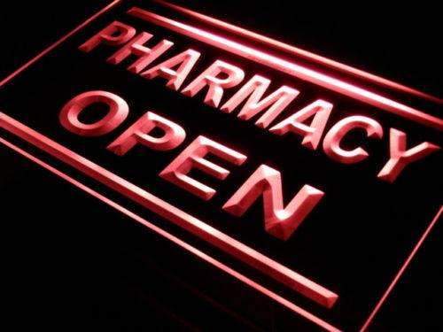 Pharmacy Open LED Light Sign - LED Gift Works