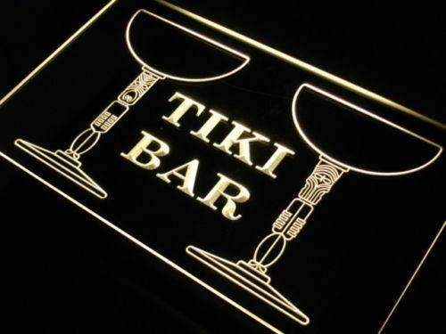 Pillars Tiki Bar LED Light Sign - LED Gift Works