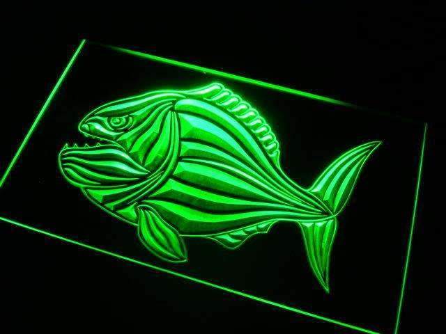 Piranha Fish LED Light Sign - LED Gift Works