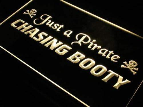 Pirate Chasing Booty LED Light Sign - LED Gift Works