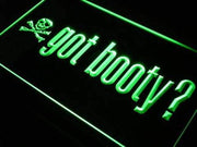 Pirate Skull Got Booty LED Light Sign - LED Gift Works