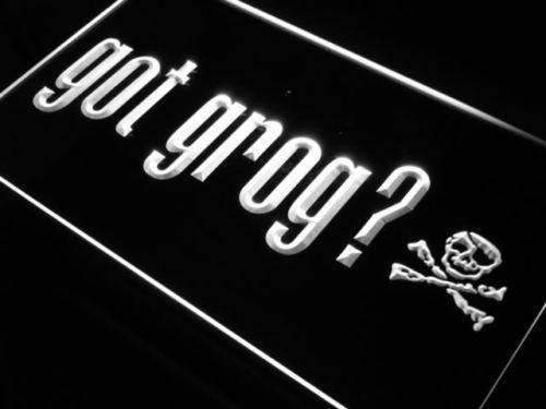 Pirates Skull Got Grog LED Light Sign - Way Up Gifts