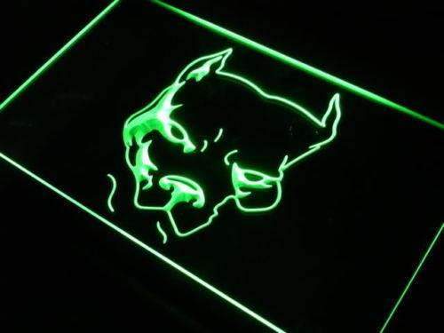 Pit Bull Terrier Head LED Light Sign - LED Gift Works