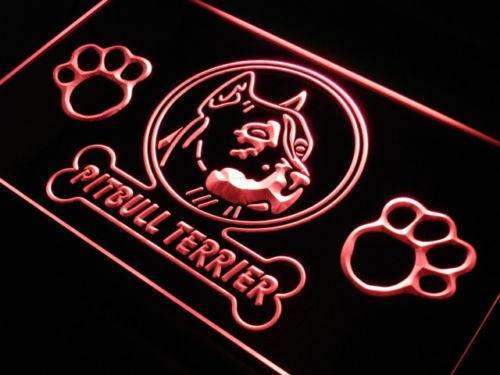 Pitbull Terrier LED Light Sign - LED Gift Works
