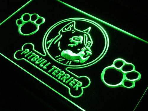 Pitbull Terrier LED Light Sign - Way Up Gifts