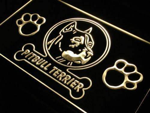 Pitbull Terrier LED Light Sign - Way Up Gifts