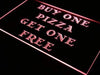 Pizza Buy One Get One Free LED Light Sign - Way Up Gifts