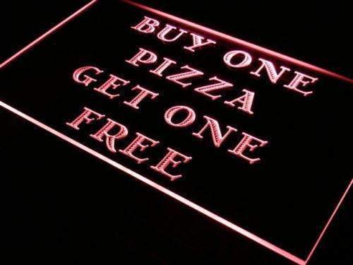 Pizza Buy One Get One Free LED Light Sign - Way Up Gifts
