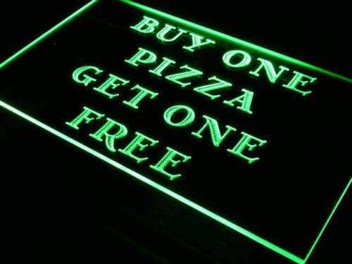 Pizza Buy One Get One Free LED Light Sign - LED Gift Works