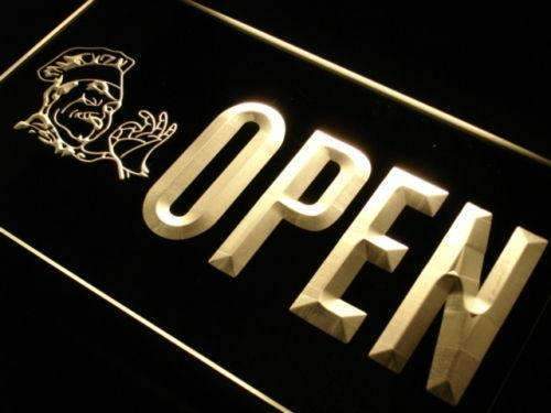 Pizza Chef Open LED Light Sign - Way Up Gifts