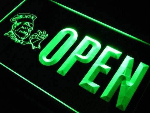 Pizza Chef Open LED Light Sign - LED Gift Works