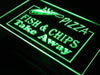 Pizza Fish Chips LED Light Sign - Way Up Gifts