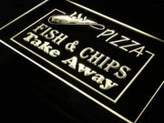 Pizza Fish Chips LED Light Sign - LED Gift Works