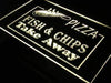 Pizza Fish Chips LED Light Sign - Way Up Gifts