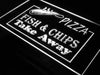 Pizza Fish Chips LED Light Sign - Way Up Gifts
