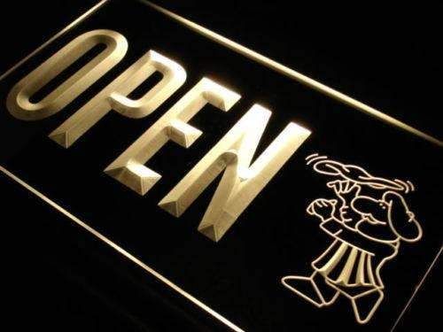 Pizzeria Chef Open LED Light Sign - Way Up Gifts