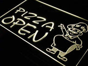 Pizzeria Pizza Chef Open LED Light Sign - LED Gift Works