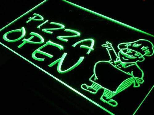 Pizzeria Pizza Chef Open LED Light Sign - Way Up Gifts