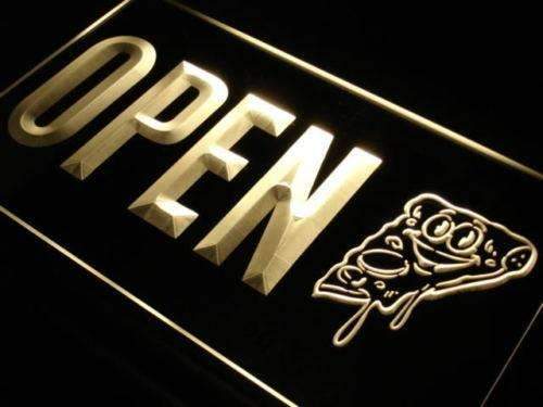Pizzeria Pizza Slice Open LED Light Sign - LED Gift Works