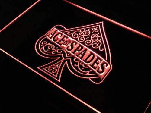 Poker Ace of Spades LED Light Sign - LED Gift Works