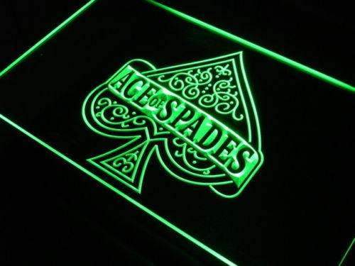 Poker Ace of Spades LED Light Sign - Way Up Gifts