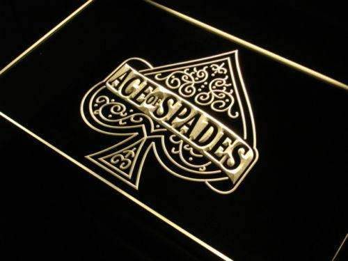 Poker Ace of Spades LED Light Sign - LED Gift Works