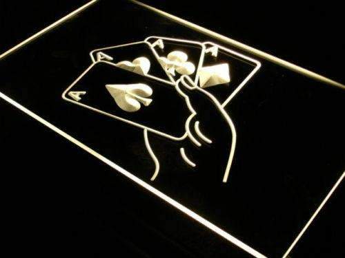 Poker Aces LED Light Sign - Way Up Gifts