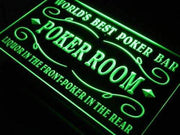 Poker Bar Best Poker Room LED Light Sign - LED Gift Works