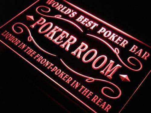 Poker Bar Best Poker Room LED Light Sign - LED Gift Works
