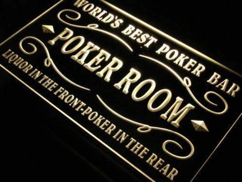 Poker Bar Best Poker Room LED Light Sign - LED Gift Works