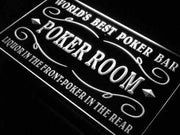 Poker Bar Best Poker Room LED Light Sign - LED Gift Works