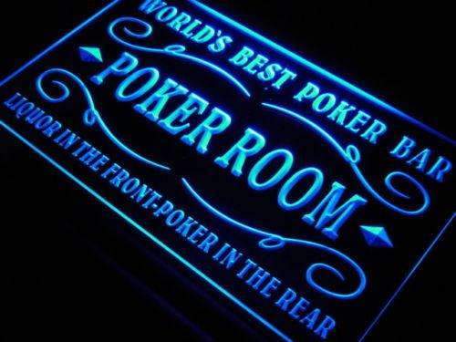 Poker Bar Best Poker Room LED Light Sign - LED Gift Works