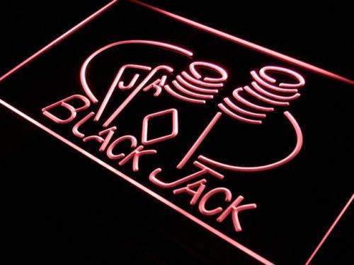 Poker Black Jack LED Light Sign - LED Gift Works
