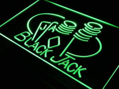 Poker Black Jack LED Light Sign - Way Up Gifts