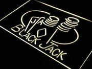 Poker Black Jack LED Light Sign - LED Gift Works