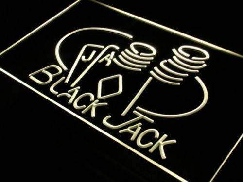 Poker Black Jack LED Light Sign - Way Up Gifts