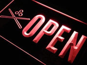 Pool Cues Billiards Open LED Light Sign - LED Gift Works