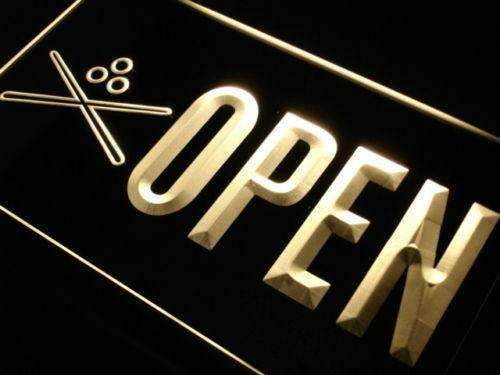 Pool Cues Billiards Open LED Light Sign - Way Up Gifts