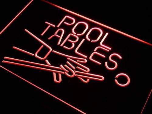 Pool Tables Bar LED Light Sign - LED Gift Works