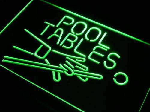 Pool Tables Bar LED Light Sign - LED Gift Works