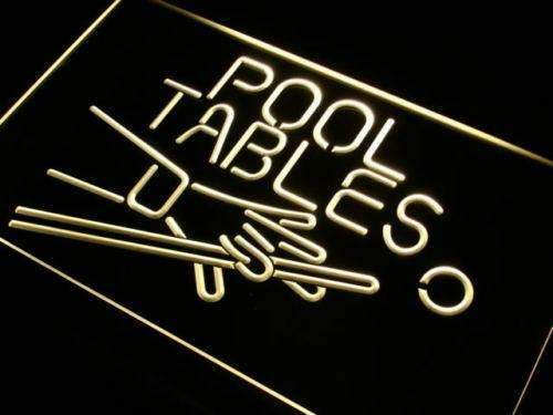 Pool Tables Bar LED Light Sign - LED Gift Works