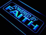Powered by Faith LED Light Sign - LED Gift Works